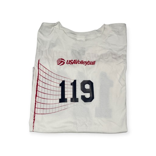 Мужская белая футболка ADIDAS VOLLEYBALL USA 119 XL