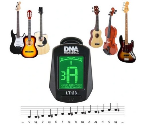 STROIK TUNER DO GITARY UKULELE BAS ELEKTRYCZNEJ TONER GITAROWY KLASYCZNEJ