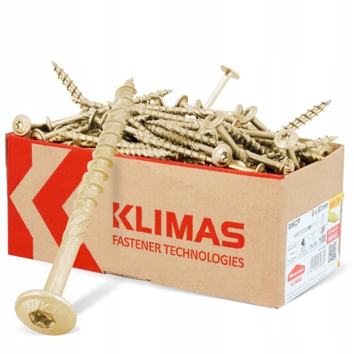 TORX Klimas WKCP 6x80 100 шт столярные шурупы для дерева