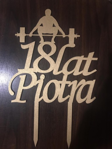 Topper dla chłopaka na urodziny,ciężary, siłownia