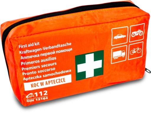 APTECZKA GAŚNICA TRÓJKĄT KAMIZELKA KABLE ROZRUCHOWE SKROBACZKA LINKA TORBA