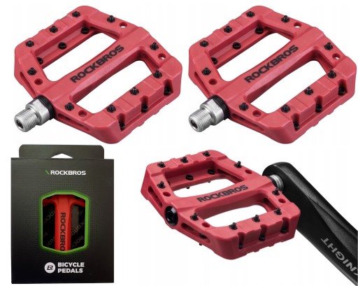 НЕЙЛОНОВЫЕ ПЕДАЛИ ROCKRBOS MTB ПЛАТФОРМА 2017-12CRD