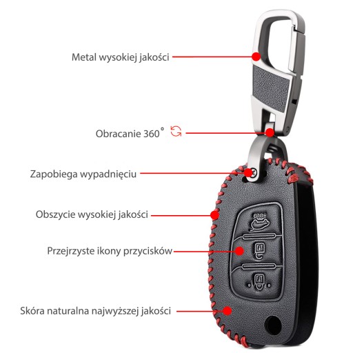 Кожаный чехол для ключей HYUNDAI Tucson Creta Elantra IX45 IX25