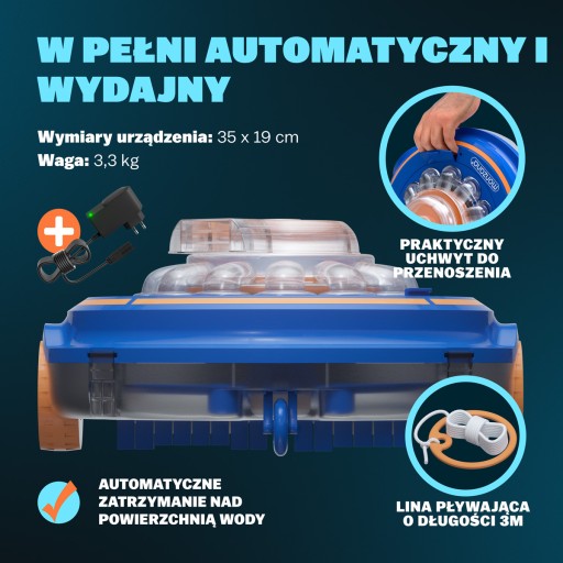 Odkurzacz do basenu bezprzewodowy robot basen