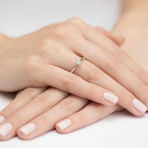 Кольцо W-335 0,15CT Diamond Yellow Gold 585