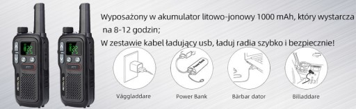 Retevis RB618 Рация PMR446(Черный, 3 шт.)