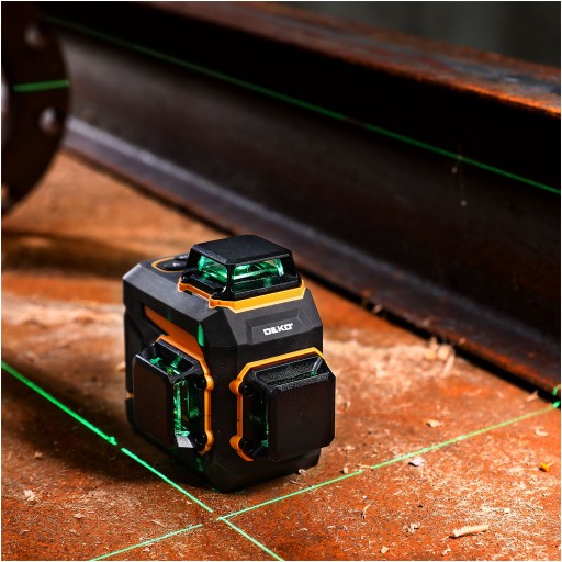 ЛАЗЕРНЫЙ УРОВЕНЬ 360 ПЛОСКОСТЬ 3D CROSS PRO GREEN DEKO DKLL12PB2