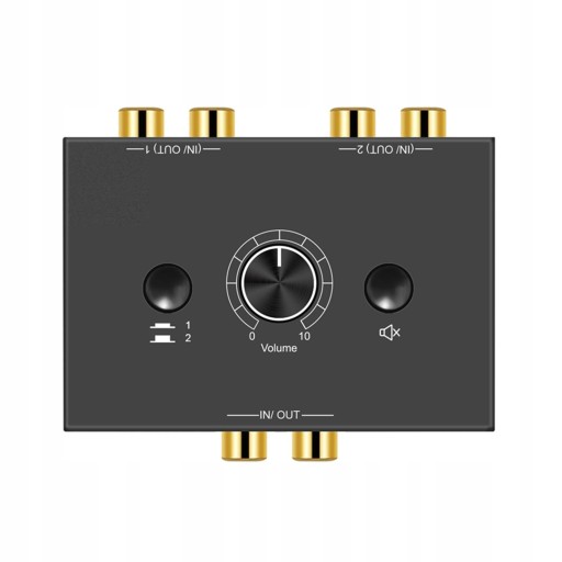 Переключатель стереозвука RCA 2x1/1x2 L/R