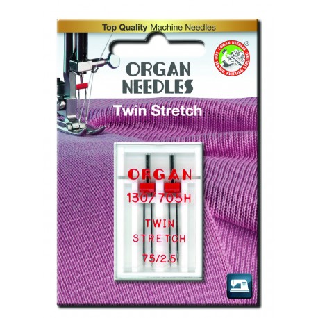 Igła podwójna ORGAN 75/2,5 do dzianin blister 2szt