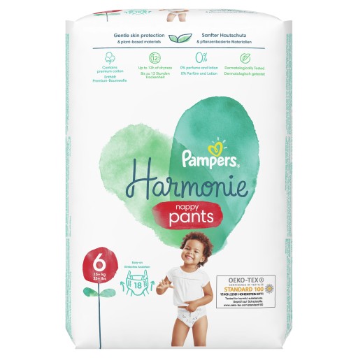 Подгузники PAMPERS Harmonie Pants Размер 6 72 шт. 15+ кг