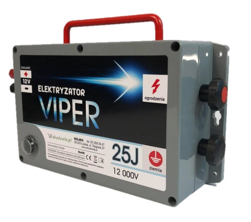 Мощный электрический энерджайзер для овчарки VIPER 25J