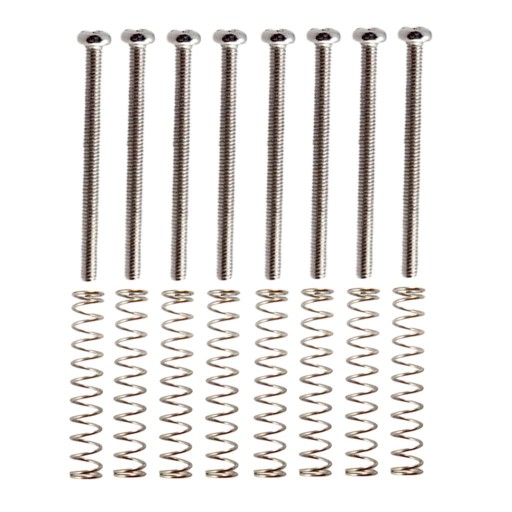 8x Guitar Humbucker Double Coil Śruby ramy Sprężyny z pokrętłem regulacji g