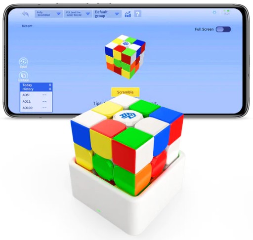 ПРОФЕССИОНАЛЬНЫЙ МАГНИТНЫЙ SMART CUBE 3x3x3 GAN 356 i v3 + ПОДСТАВКА