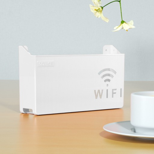 НАСТЕННЫЙ КРОНШТЕЙН ПОЛКА ДЛЯ WIFI-ПЕРЕКЛЮЧАТЕЛЯ МАРШРУТИЗАТОРА, БЕЛЫЙ