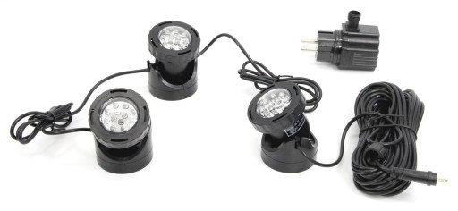 Комплект освещения лампой 3x 1W LED белый 12V для бассейнов с прудом Garden HOBBY
