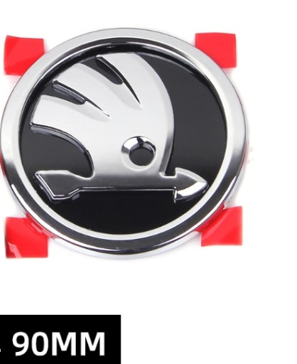ЭМБЛЕМА SKODA ЛОГОТИП 80мм 90мм НА ОТКРЫТКУ КАПОТА