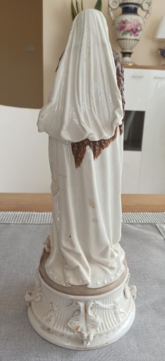 Matka Boska Maria Duża porcelanowa figurka XIX w.