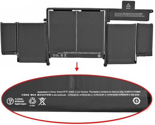 Bateria do Apple MacBook Pro 13 A1502 2013-2014
