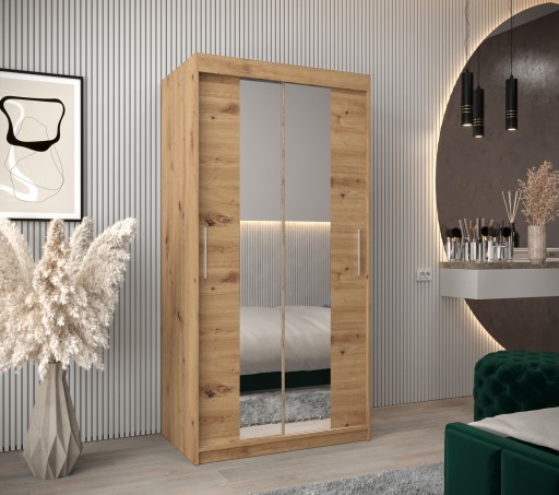 Szafa przesuwna garderoba TOKYO 1 100 cm z lustrem