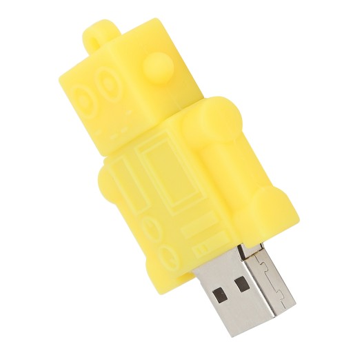 Портативный USB-накопитель, желтый мультяшный робот, большой палец для хранения информации