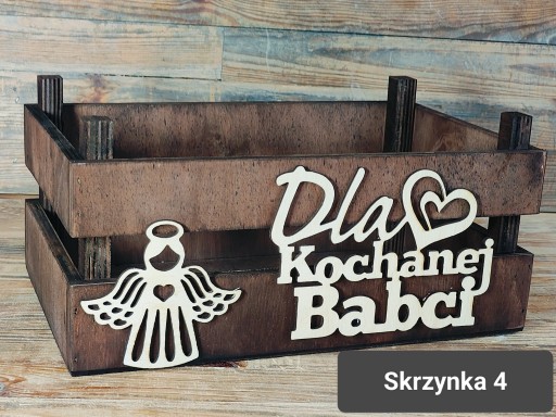 DUŻA SKRZYNKA 30X19X14 OPAKOWANIE NA PREZENT BABCIA DZIADEK OKAZJA KOSZ XXL