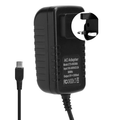 Блок питания для Raspberry Pi 5v 3a со встроенной кнопкой переключения micro USB