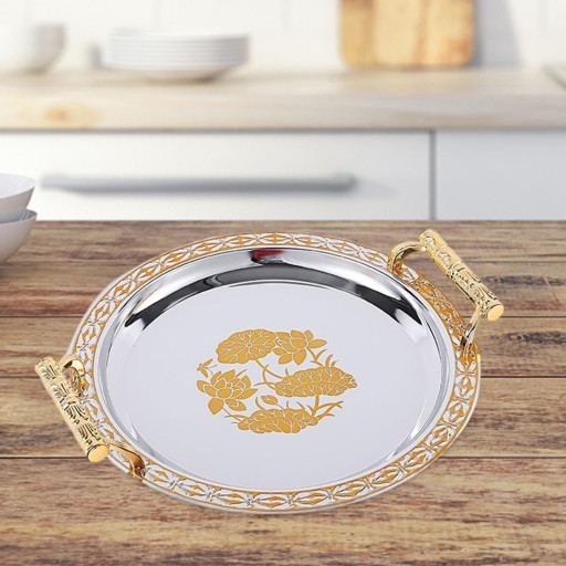 Поднос для фруктового десерта Nordic с ручками S из ауреата