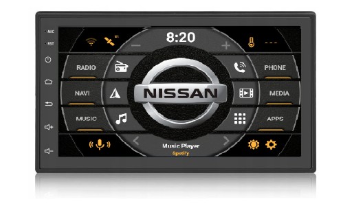 РАДИО 2DIN ANDROID USB BT GPS WIFI SPOTIFY NISSAN
