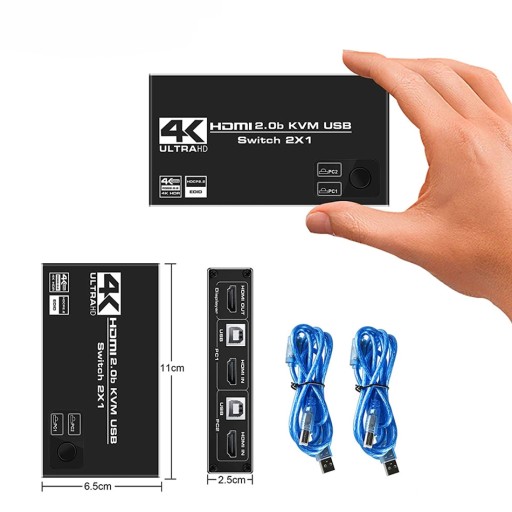 KVM HDMI 2.0 USB-переключатель 4K/60 Гц 3xUSB