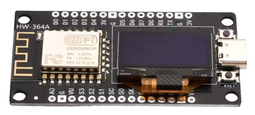 Микрокомпьютер ESP8266 с OLED-дисплеем 0,96 дюйма, CH340, 30-контактный разъем, Arduino, Wi-Fi, IoT, USB-C / 0267