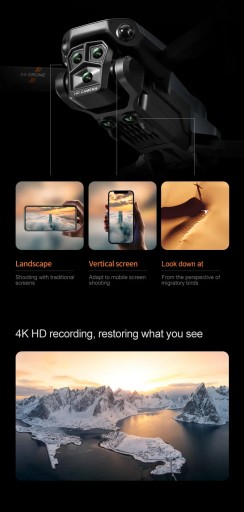 Для Xiaomi K6 Max Drone 8K GPS Professional HD три широкоугольные камеры