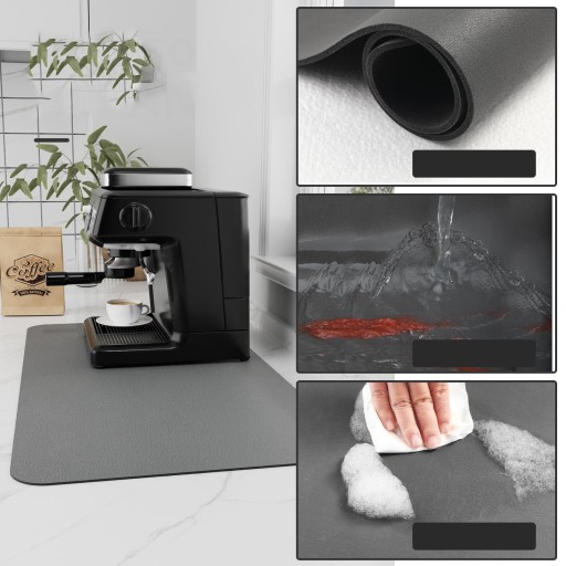 КОВРИК для кофемашины SILICONE PAD Серый 30х40 см АБСОРБЕНТ