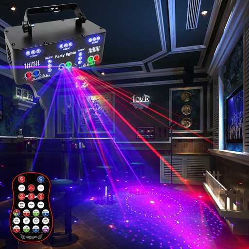 Laserowe Oświetlenie Sceniczne Z Pilotem RGB 10W