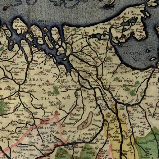 HOLANDIA Mapa 60x80cm 1592r. M27