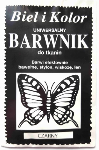 Barwnik do tkanin farba CZARNY