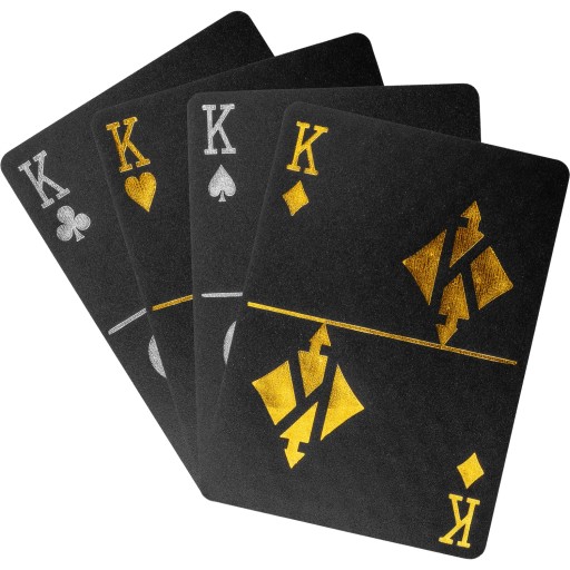 КОЛОДА ЧЕРНЫХ СЕРЕБРЯНЫХ КАРТ ДЛЯ ИГРЫ В ПОКЕР