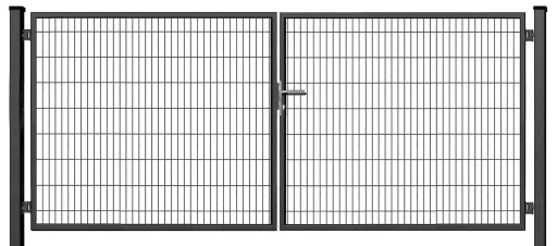 SX 656 PRO ворота для забора - садовые - 4,00 x 1,70 м - цвет АНТРАЦИТ
