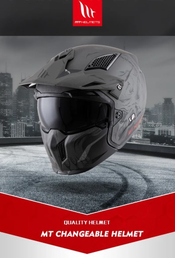 MT StreetFighter Open Helmet Regular модульный внедорожный мотоцикл