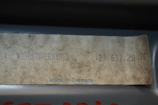 Mercedes W123 Усиление крыла заднее правое снизу