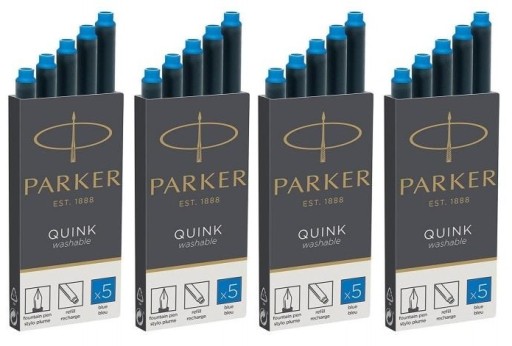 Картриджи для перьевых ручек Parker, моющиеся, 20 шт.