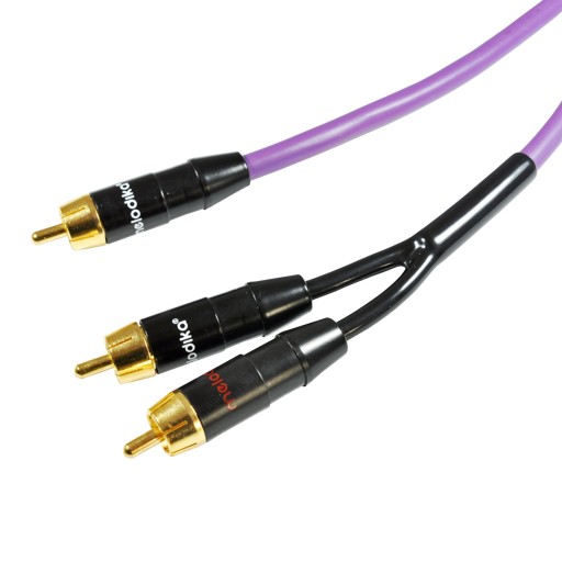 KABEL DO SUBWOOFERA TYP Y MELODIKA MDSWY70 PURPLE RAIN 1 RCA - 2 RCA 7m