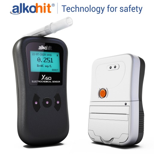 Алкотестер ALKOHIT X60 с принтером для строительной компании