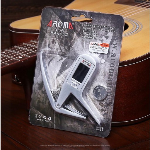 Aroma kapodaster gitarowy z funkcją tunera