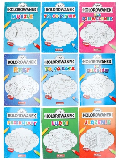 Kolorowanka ''100 KOLOROWANEK'' Martel A5 8 stron - 1 sztuka