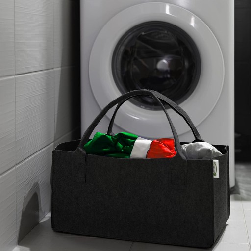 Torba zakupowa kosz na drewno filc organizer Filc
