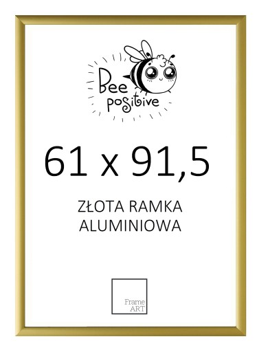 ZŁOTA RAMA 61x91,5 ALUMINIOWA 91,5x61 PLAKAT