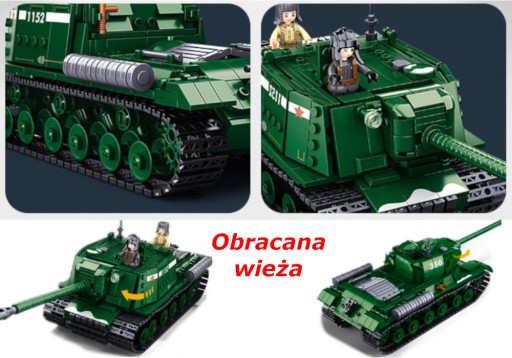Кирпичи Танк ИС-2/СУ152 Русский военный эсминец 2 фигурки + ОРУЖИЕ LEGO