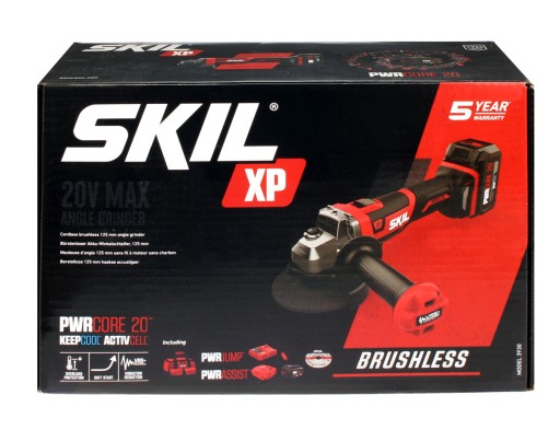 АККУМУЛЯТОРНАЯ УГЛОВАЯ ШЛИФОВАЛЬНАЯ МАШИНА 125 мм 20 В 3930 SKIL XP 4,0 Ач БЕСЩЕТОЧНАЯ