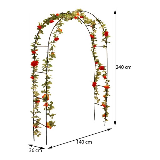 Piękna Metalowa Pergola Ogrodowa Na Pnącza Róże 240cm Łuk Różany Rosenbogen