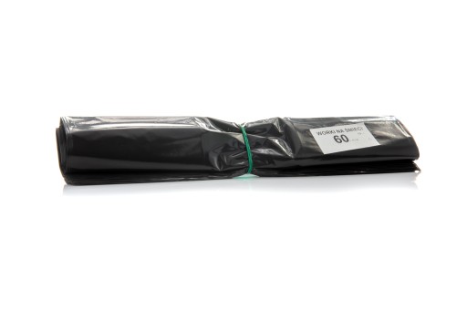 Прочные гигиенические пакеты 60л, 10 шт, черные для мусора